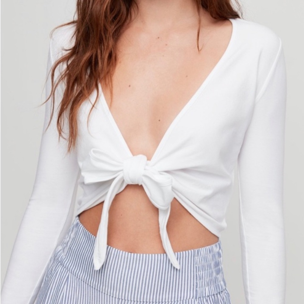 brandy melville white cross over top